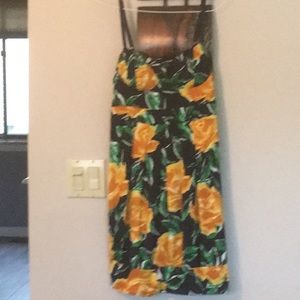 Yellow Rose Print Sundress